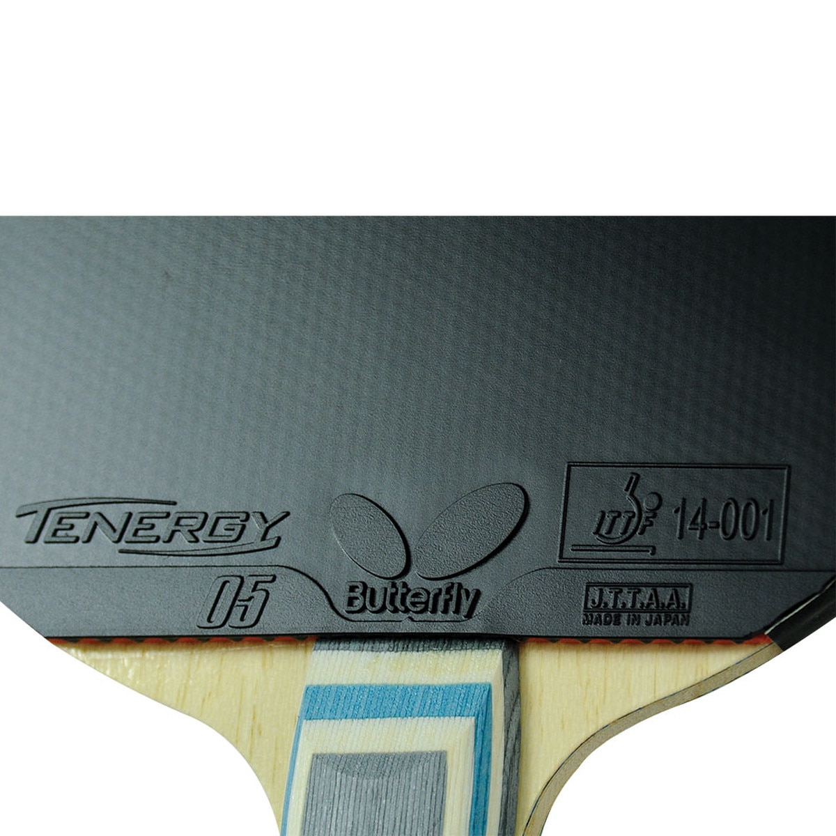 Butterfly Viscaria + Tenergy 05 + Tenergy 05 Pro-Line Table Tennis Racket - Black - Close-Up